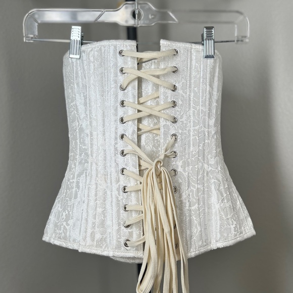 Corset Story White Brocade Expert Waist Training Corset - Picture 3 of 10